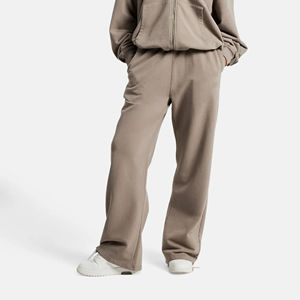 2025 nouveau arrivé sur mesure Flare pantalons de survêtement personnalisé brodé Logo couleur unie jambe large Flare conception Joggers pour les femmes - Product Image 4