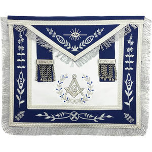 Masonic Master Mason Delantal Bordado plateado - Product Image 1