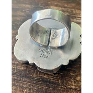 แหวนเงินแท้สีเทอร์ควอยซ์ Gilbert Nez Thunder Mountain ขนาด 10.25 - Product Image 5
