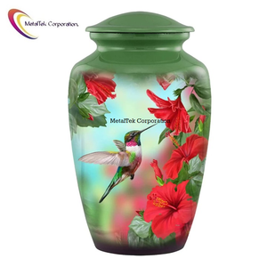 Urnas de cremación conmemorativas funerarias de colibrí de nuevo diseño para cenizas humanas, precio al por mayor, fabricante de tarros de urna para adultos de estilo americano - Product Image 6