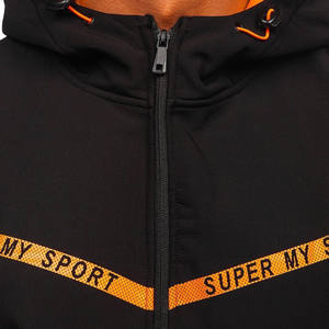 Black And Orange Color Contrast Good Selling Highest Quality Fabric Material OEM Service Newest Soft Shell <b>Jackets</b> - Product Image 5