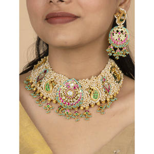 ชุดสร้อยคอเครื่องประดับชุบทองหลากสีโดย MR-S652M Mishr - Product Image 4