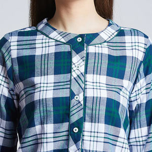 Conjunto de pijama de camiseta lisa azul marino | Conjunto de salón de punto de algodón 100% | Ropa de dormir cómoda con Camiseta de cuello redondo y pantalones con cordón Ronpex - Product Image 3