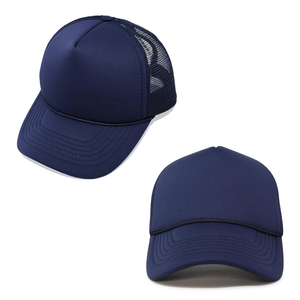 Venta al por mayor Hip Hop algodón malla camionero sombrero en blanco gorra de béisbol logotipo personalizado impresión 5 paneles gorras deportivas bordadas - Product Image 3