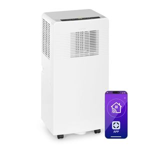 เครื่องปรับอากาศแบบพกพา 7000 BTU สำหรับบ้าน ควบคุมผ่านแอพ WiFi 3 in 1 ระบบทำความเย็น ลดความชื้น และพัดลม สำหรับห้องขนาด 10-15 ตร.ม. 65 เดซิเบล สีขาว - Product Image 1