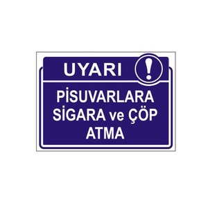 No Lanzar Cigarrillos o Basura en los Urinarios - Adhesivo de Vinilo con Recordatorio - Product Image 1