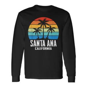 Maglietta a Maniche Lunghe Santa Ana California, Girocollo Unisex per Adulti, Abbigliamento Promozionale - Product Image 1