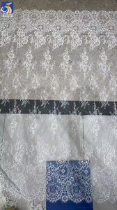 YX1270 Britanya'da Popüler Lüks Düşes Beyaz Düğün Dantel Kumaşı Dokuma Kirpik Dantel Kumaş Gelin İçin Çiçekler - Product Image 3