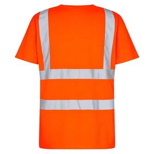 T-shirt de sécurité haute visibilité vert fluo réfléchissant personnalisable avec nom pour homme - Product Image 2