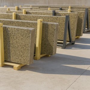 Losas de granito verde verdoso modernas al por mayor superficie pulida para uso interior y exterior de Villa - Product Image 1