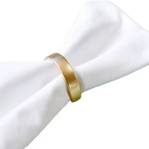 Hermosos servilleteros de Metal dorado para boda y decoración de restaurante en el hogar Decoración de mesa de tendencia - Product Image 6