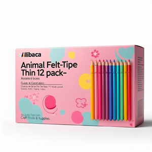 <b>Animal</b> <b>Felt</b>-Tip Pens Thin 12-Pack-6 Boxes Craft Tools & Supplies - Product Image 2