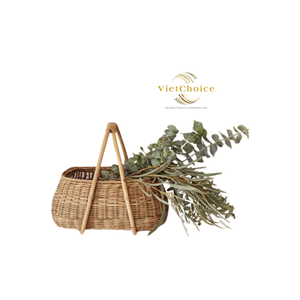Eco Handwoven Rattan Storage <b>Basket</b> Natural <b>Wicker</b> Fruit Bowl Multifunction Kitchen Bathroom Organizer Living Room - Product Image 5