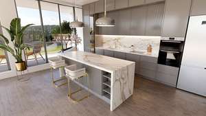 แผ่นควอตซ์พิมพ์ลาย Anka สำหรับเคาน์เตอร์ครัวและท็อปโต๊ะเครื่องแป้ง หนา 2 ซม. 3 ซม. หินขัดเงา สำหรับโครงการก่อสร้างภายในเชิงพาณิชย์ - Product Image 5