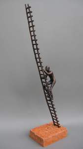 Decoración moderna para el hogar Escultura de Arte de acero inoxidable Diseño de arte pop Artesanía de metal para la venta - Product Image 2