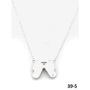 Collier en argent sterling fait main du sud-ouest avec dahlia paon et opale sertie en clos - Product Image 4