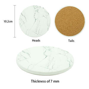 handmade <b>white</b> marble High Quality <b>coasters</b> <b>White</b> Natural Marble Stone <b>Coasters</b> Set - Product Image 3