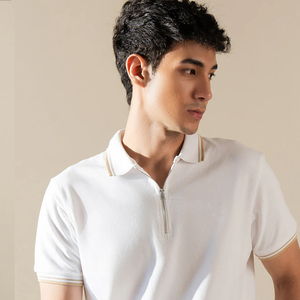 Polo con logotipo bordado personalizado para hombre OEM fabricación 100% algodón manga corta antiarrugas transpirable polo - Product Image 3