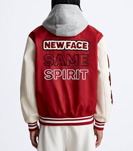 Nouvelle arrivée, veste varsity pour homme de haute qualité, logo personnalisé, col montant, denim vintage, coupe-vent, respirante, surdimensionnée - Product Image 6