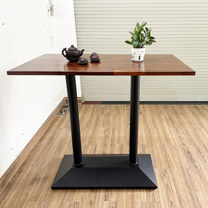 โต๊ะบาร์ไม้กระถินเทศสไตล์อินดัสเทรียล รุ่น BB013 พร้อมขาเหล็กคู่ - Product Image 5