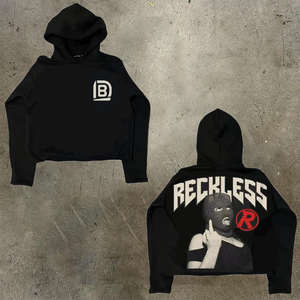 Sudadera con Capucha Extra Grande y Cuadrada Nueva de 2026, Sudadera Corta con Capucha Cuadrada de Algodón de 420 g/m² - Product Image 6