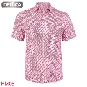 เสื้อกอล์ฟผู้ชายคุณภาพสูง แห้งเร็ว ลายทาง ผ้ายืด/โพลีเอสเตอร์ ถักแบบเจอร์ซีย์ สีสั่งทำได้ พิมพ์ลายแบบซับลิเมชั่นเต็มตัว - Product Image 3