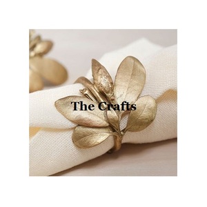 Anneaux de serviette en aluminium de qualité supérieure, design feuille, taille et forme personnalisées - Product Image 1