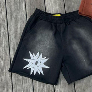 Shorts décontractés pour hommes en polyester 100% de qualité supérieure, effet délavé à l'acide - Séchage rapide et couleur personnalisable - Product Image 6