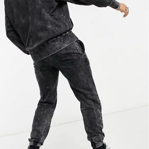 Ensemble survêtement vintage délavé pour homme, sweat-shirt et pantalon de survêtement délavé à l'acide, coton lourd, streetwear, logo personnalisé, vente en gros - Product Image 4