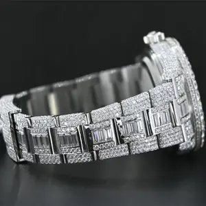 Venta a granel reloj de calidad superior Oem reloj de diamante resistente al agua de cristal de acero inoxidable a granel para unisex de La India - Product Image 4