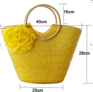 Rench arket Urse Asket, bolsas de paja elegantes multicolor - Product Image 3