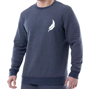 เสื้อฮู้ดดี้ผู้ชายทรงปกติ ผ้าฝ้าย 100% คอกลม ปักโลโก้ด้านหน้าตามสั่ง เสื้อสเวตเชิ้ตแบบสวมหัวสำหรับฤดูหนาว ปรับแต่งได้ - Product Image 4