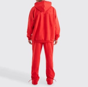 Pantalon de survêtement évasé à capuche imprimé personnalisé sweat à capuche unisexe hiver Streetwear survêtement empilé survêtement homme lavé 100% - Product Image 2