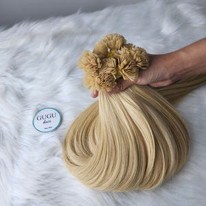 Extensions de cheveux humains vierges Remy vietnamiens de qualité supérieure, lisses comme des baguettes, avec pointes en kératine, en vrac, double trame, toutes couleurs - Product Image 3