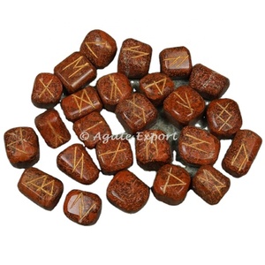 En gros Cristal Naturel Top vente serpent Jaspe Rune Set pierres précieuses Agate Naturel Reiki Set Rune Set - Product Image 1