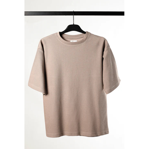 2025 hommes luxe qualité 100% coton 200 gsm surdimensionné goutte épaule à manches courtes T-Shirts conception personnalisée col rond t-shirt unisexe - Product Image 4