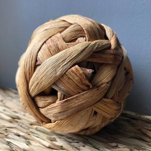 Pelota Masticable para Roer para Gerbillas, Cobayas, Conejos Enanos, Pelota de Juguete para Mascotas de Cuerda de Jacinto de Agua - Product Image 4