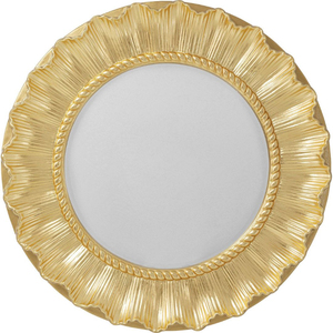 Miroir mural en laiton de style royal, finition dorée, pour la décoration de la maison, du salon, de la salle de bain, forme ronde - Product Image 1