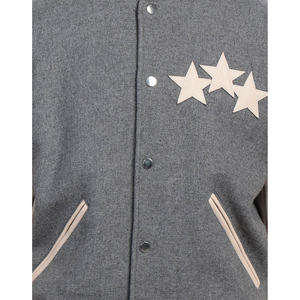 Chaqueta Bomber Varsity de moda | Chaquetas de lana y cuero bordadas personalizadas | Ropa deportiva personalizada Letterman - Product Image 4