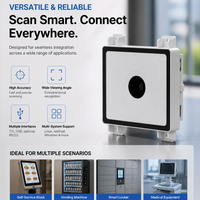 Module de scanner de code QR intégré personnalisé par l'usine WCMI, USB RS232 TTL pour kiosque intelligent, paiement POS, FCC CE RoHS multilingue