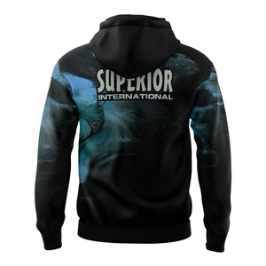 Sudadera con Capucha Unisex de Felpa para Hombre, Corte Regular, Casual, Bordada, Gruesa, Lavada al Ácido, con Parches Desgastados, para Invierno - Product Image 2