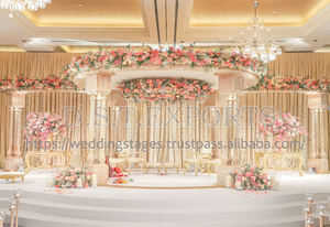 Mariage blanc unique et tendance Mandap DST Exportations Thème Rajasthani Jali doré Fibre sculptée Mandapam Fabricant SalecAustralia - Product Image 3