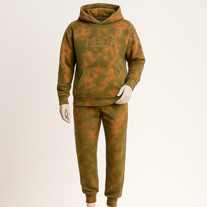 Ensemble de survêtement sportif d'hiver pour homme avec logo personnalisé, en molleton lourd 450GSM, séchage rapide, coton brossé doux, vêtements de détente coordonnés - Product Image 1