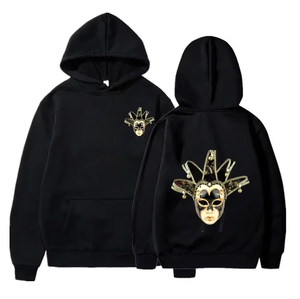 Sweat-shirts à capuche unisexes en polyester/coton avec fermeture éclair pour l'hiver - Design de portrait unique, confortables, respirants, amusants, hauts tendance - Product Image 3