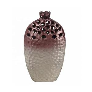 Vase en laiton de table de mariage luxueux fabriqué à la main enduit d'or pour les fêtes de restaurants d'hôtels - Product Image 3