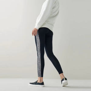 Meilleur prix de gros personnalisé panneau latéral Logo femmes Leggings 2025 meilleure vente Gym entraînement femmes Yoga Leggings - Product Image 5