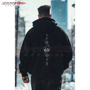 Sweat à capuche élégant pour homme, imprimé graphique, manches longues, en molleton, couleur et logo personnalisables, pour la mode urbaine quotidienne - Product Image 6