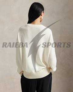 Pull décontracté d'hiver pour femme de qualité supérieure, col personnalisé, 100 % laine, anti-boulochage, boutonné sur le devant - Product Image 5