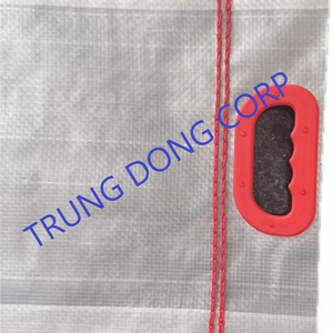Sac tissé en PP laminé BOPP personnalisé jusqu'à 10 tailles réglables Fond de poignée d'impression par gravure pour l'engrais d'alimentation de riz Vietnam - Product Image 1