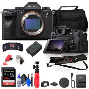 Appareil photo numérique hybride 4K A7R IIIA, boîtier, carte mémoire 64 Go, étui, lecteur de carte, trépied flexible, dragonne, pochette pour cartes mémoire, fonctionnalité HD - Product Image 5